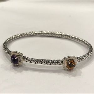 Alisa Silver Bangle Bangle w/ Amethyst